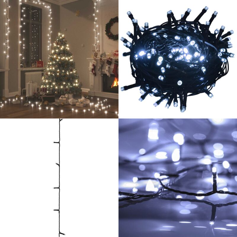 Guirlande LED avec 150 LED Blanc froid 15 m PVC - Guirlande Led - Décoration Noel - Lumières Festives - Illumination Intérieur - Ambiance Chaleureuse