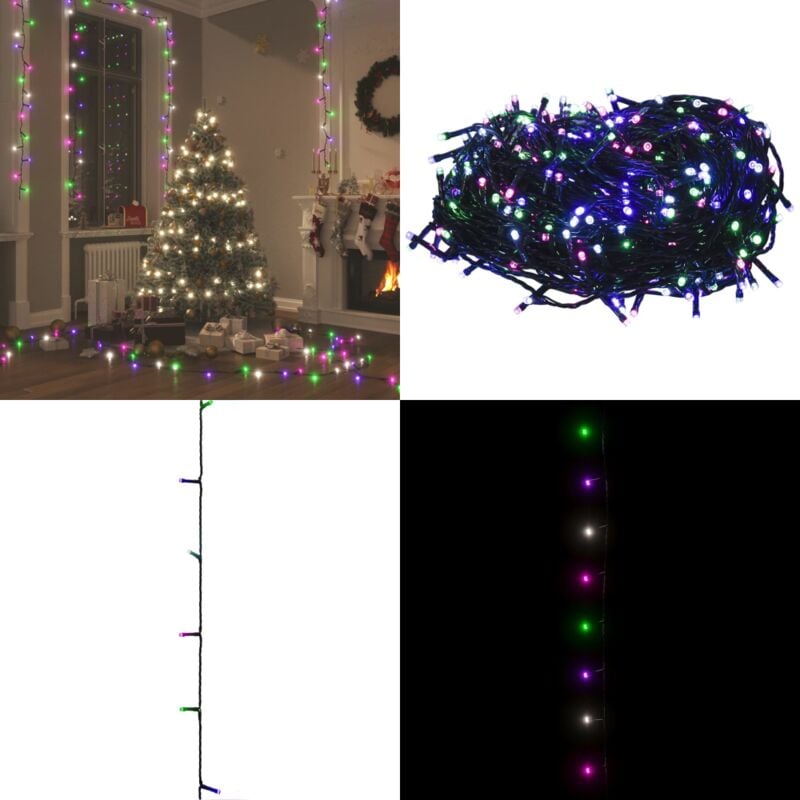 Guirlande led avec 150 led Multicolore pastel 15 m pvc - Guirlande Led Noel - Décoration Noel - Lumière Festive - Chaîne Lumineuse - Noël Multicolor