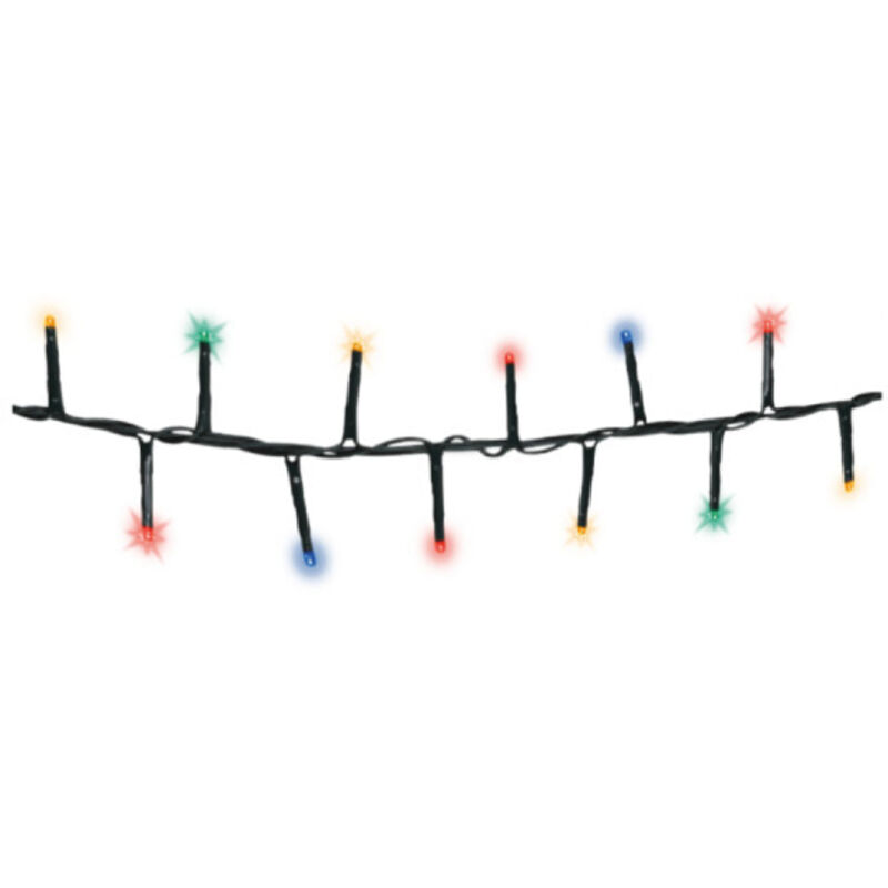 Lumineo - Guirlande Led Compact Clignottante Multicolore - Blanc Chaud 14m 500l