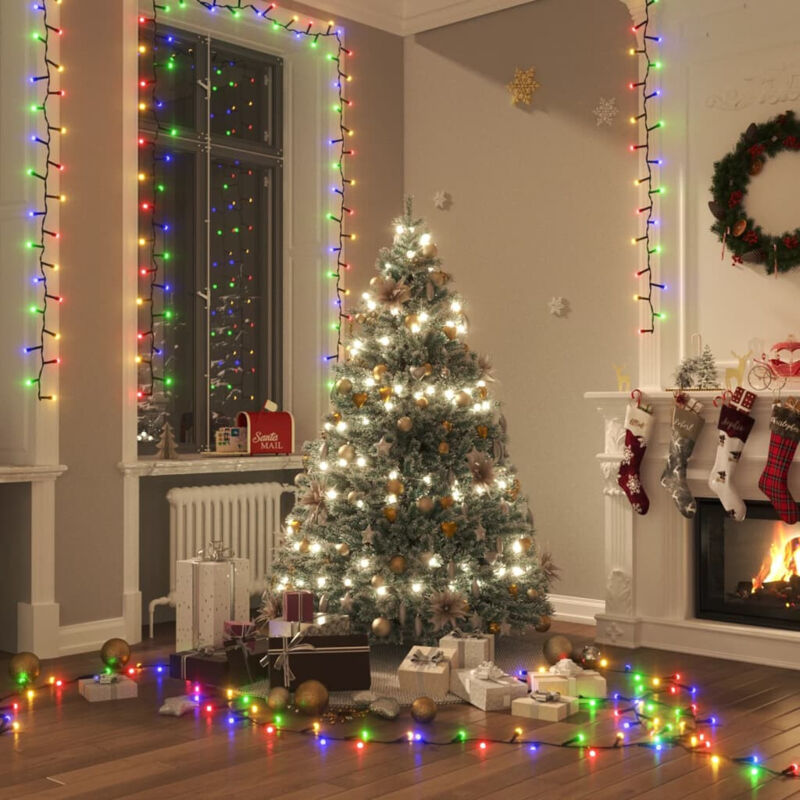Guirlande à LED compacte avec 3000 LED Multicolores 65 m PVC vidaXL