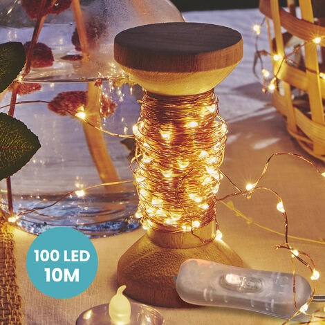 Modrad Guirlande Lumineuse Etoile 10M 80 LED Guirlande Batterie Étanche  IP65 Luminaires Intérieur Extérieur Blanc Chaud Décoration pour Fête Noël :  : Luminaires et Éclairage