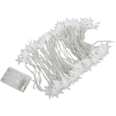 Guirlande LED Extérieure 10M Étanche à Piles, 2 Modes Éclairage pour Jardin