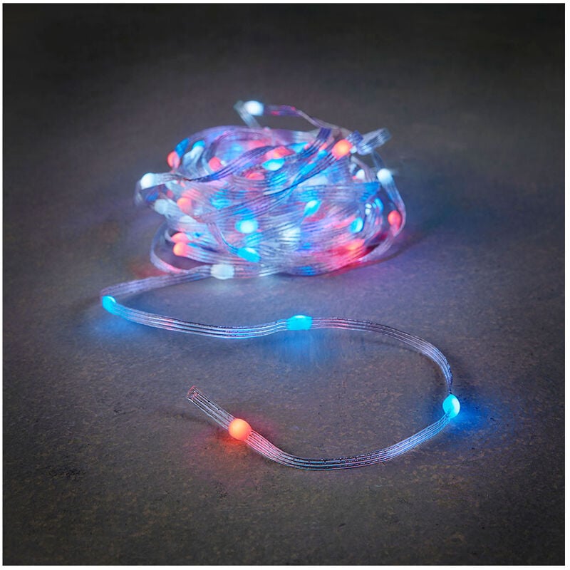 Guirlande led Multicolore 10m - 100 LEDs - IP44 - Avec Télécommande et Minuterie