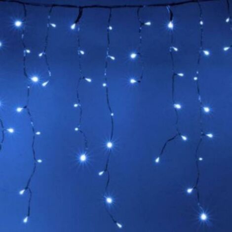 Guirlande LED Rideaux 140LED 220V 3m IP44 8 modes - Bleu - Bleu