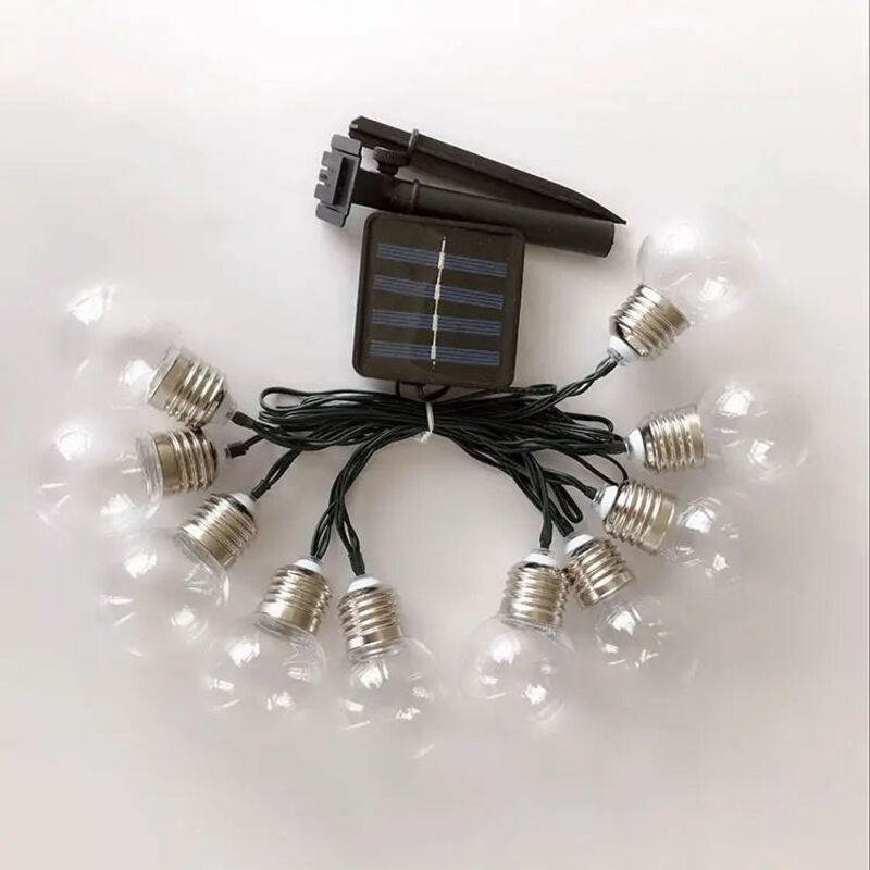 Sysled – Guirlande solaire LED 10 mètres blanc chaud étanche IP65 – Panneau solaire intégré – Détecteur de lumière automatique