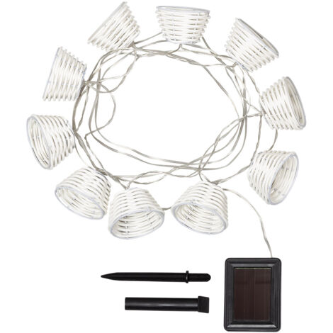 Guirlande LED Solaire Digha 1,8m  Blanc