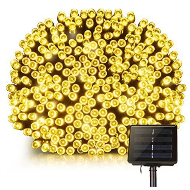 Lumi Jardin - yogy warm Guirlande lumineuse solaire - 400 led blanc chaud - 3,3 m - 8 modes