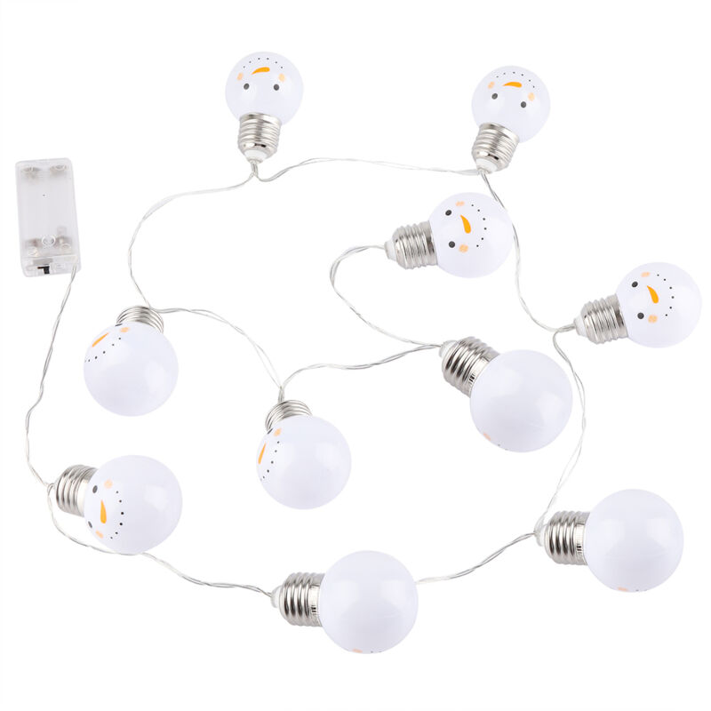 Guirlande lumineuse 10 LED 1,5M blanc chaud pour décoration jardin fête DIY