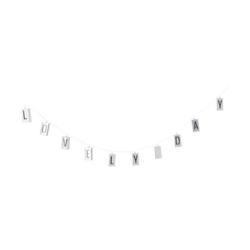 Guirlande Lumineuse 10 led 'Lettres' 120cm Noir & Blanc Guirlande Lumineuse 10 led 'Lettres' 120cm Noir & Blanc