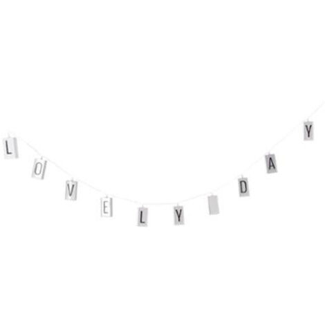 Guirlande Lumineuse 10 LED "Lettres" 120cm Noir & Blanc