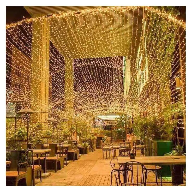 Guirlande lumineuse 100 m 1000 led pour intérieur et extérieur, lumières de Noël, 8 modes, guirlande lumineuse étanche, câble transparent pour