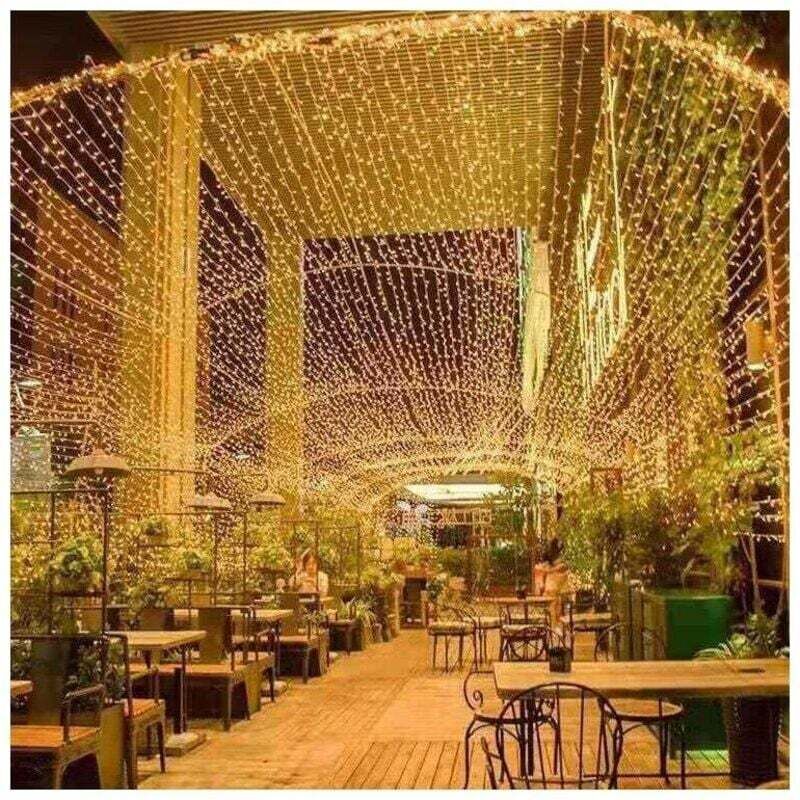 Guirlande Lumineuse 100M 1000 led Lumières de Noël Intérieur et Extérieure 8 Modes Etanche Guirlande Guinguette Câble Transparent pour Décoration