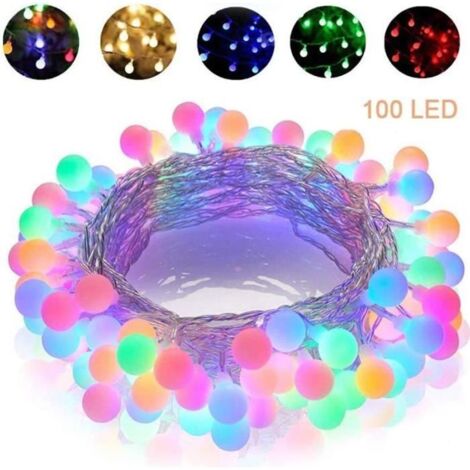 Guirlande lumineuse 10M 100 LED 8 modes d\'éclairage adaptés à la décoration extérieure / intérieure, sapin de Noël, fête