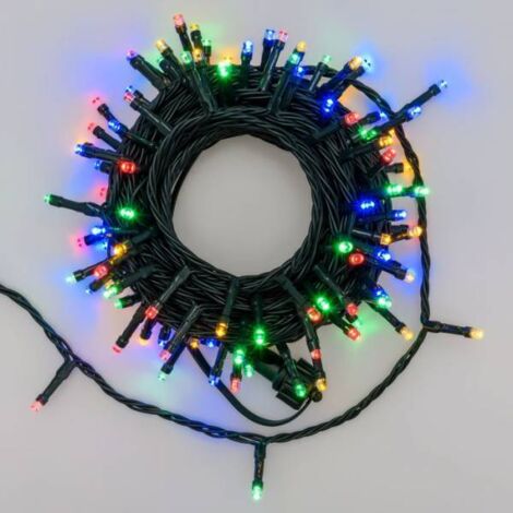 Guirlande lumineuse 10M 100 LED multicolores Prolongeable câble vert 31V IP44 SMART Connect  Lotti