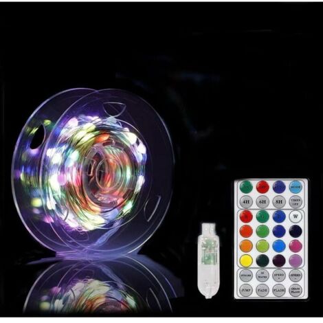 Guirlande Lumineuse 10M 100LED,16 Couleurs Led Fairy Lights,Étanche IP44 Pour Etanche Décoration Romantique