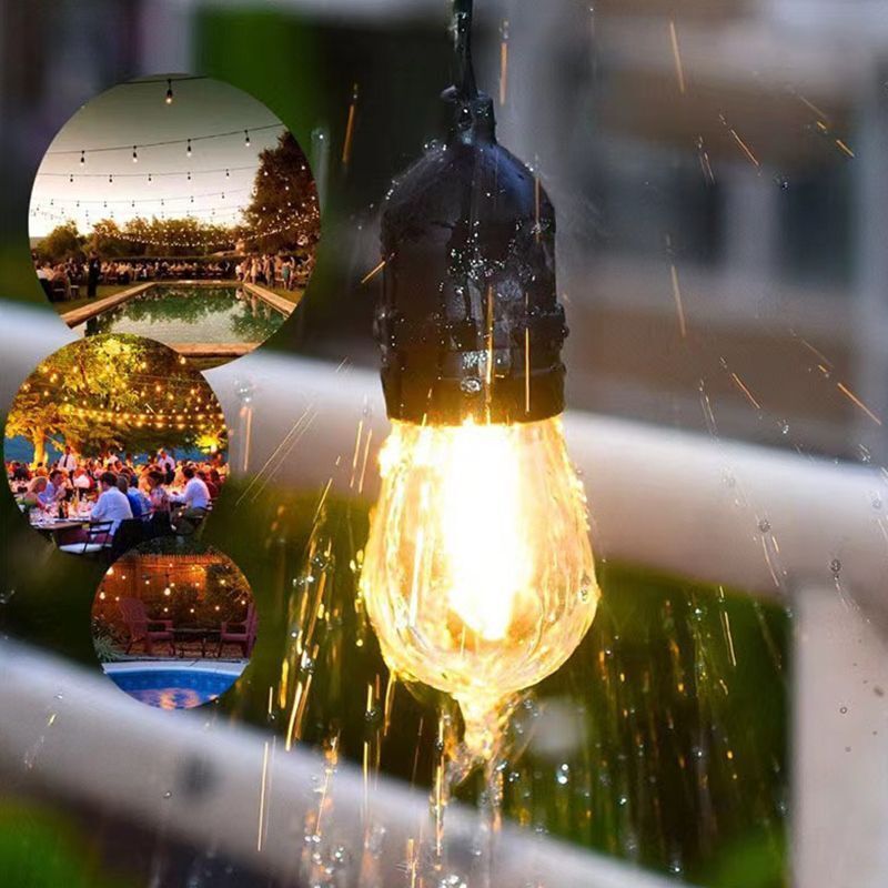 Guirlande lumineuse 10M Extérieur 20 Bulbes Interconnectable Guirlande Guinguette IP67 étanche pour Noel Taverne Jardin Fête Classe énergétique A+