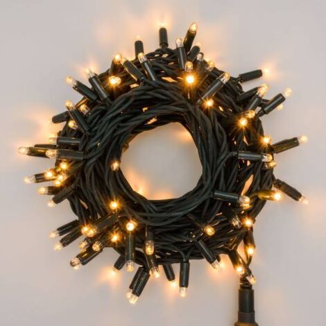 Guirlande lumineuse 120 MaxiLED 10M blanc chaud raccordable 230V professionnelle extérieur IP67 Lotti