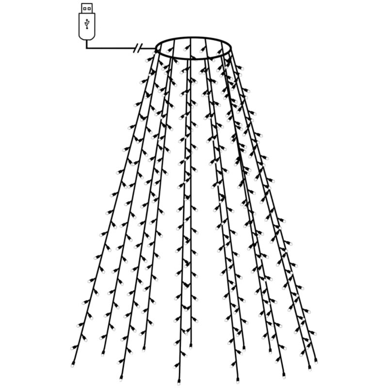Vidaxl - Guirlande lumineuse d'arbre de Noël 150 led colorées 150 cm