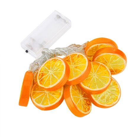Guirlande Lumineuse 1,5m 10 LED Orange pour Jardin Noël Fête Décoration Extérieure
