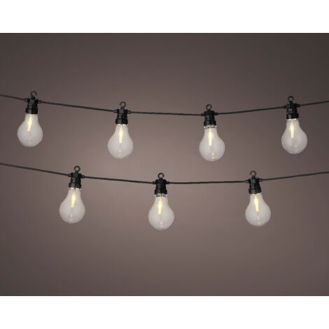 Guirlande lumineuse 20 Led ampoules XL - Blanc chaud