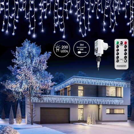Guirlande lumineuse 200/400/600 LED avec télécommande fonction timer options 600 LED warm white remote control (en)