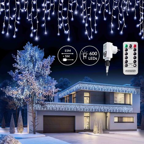 Guirlande lumineuse 200/400/600 LED avec télécommande fonction timer options-600 LED warm white remote control (en)
