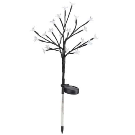 Guirlande lumineuse 20LED Lampe extérieur étanche solaire alimenté cerisier lumière pelouse pour jardin cour paysage (lumière