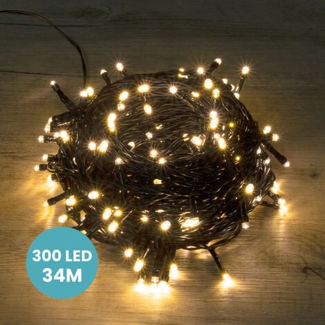 Casaria Guirlande de Noël lumineuse 5m 100 LED blanc chaud avec