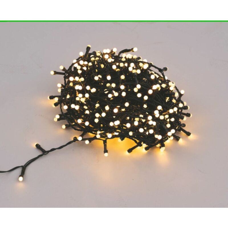 Iperbriko - Guirlande lumineuse 500 led ronds 25 m blanc chaud