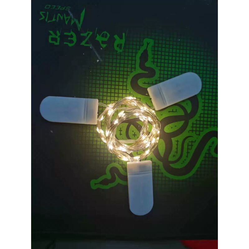 Guirlande lumineuse à 6 piles, 2 m (blanc chaud)