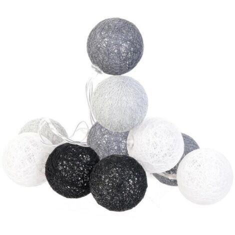 Guirlande Lumineuse À Led "10 Boules" 192cm Gris