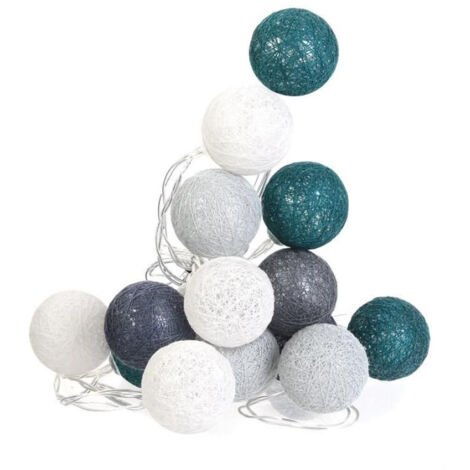 Guirlande Lumineuse à Led "20 Boules" 372cm Bleu Foncé