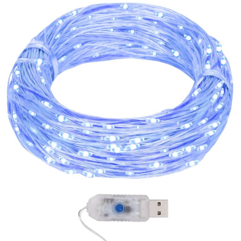 Vidaxl - Guirlande lumineuse micro led 40m 400 led bleu 8 fonctions