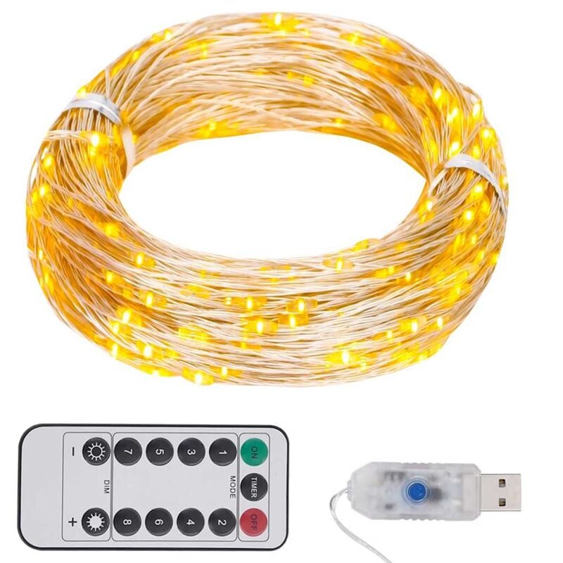 Guirlande led avec 300 led Blanc chaud 30 m