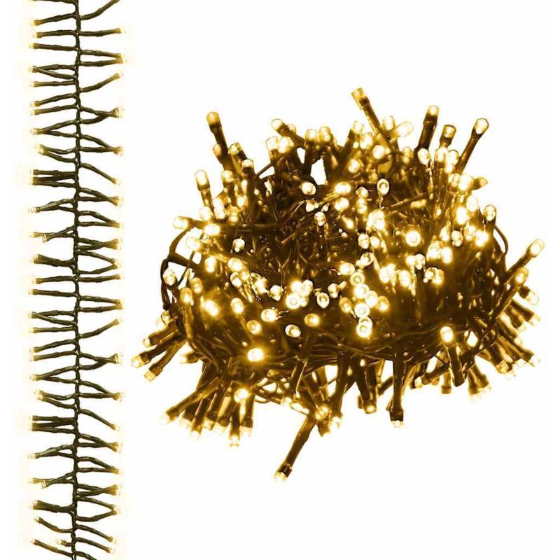 Vidaxl - Guirlande lumineuse à led groupées 1000 led Blanc chaud 11m pvc