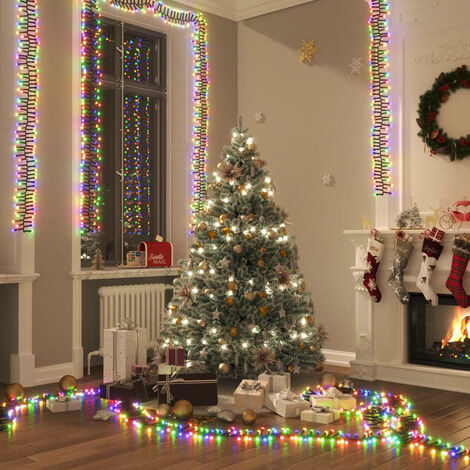 Guirlande lumineuse à LED groupées 400LED Multicolore 7,4 m PVC Moderne pour Décoration de Noël Maison Best646348