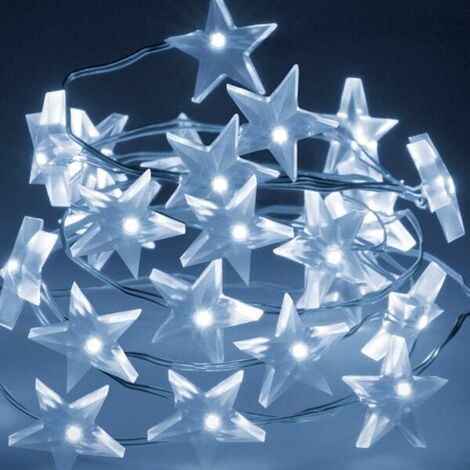 Guirlande étoile LED lumineuse à piles