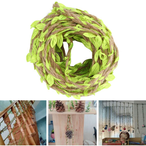 Guirlande lumineuse artificielle verte 10 mètres pour décoration de fête, mariage, jardin et intérieur