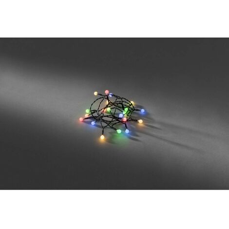 Guirlande lumineuse avec piles Konstsmide LED Globelichterkette 1491-507 LED intégrée N/A multicolore N/A