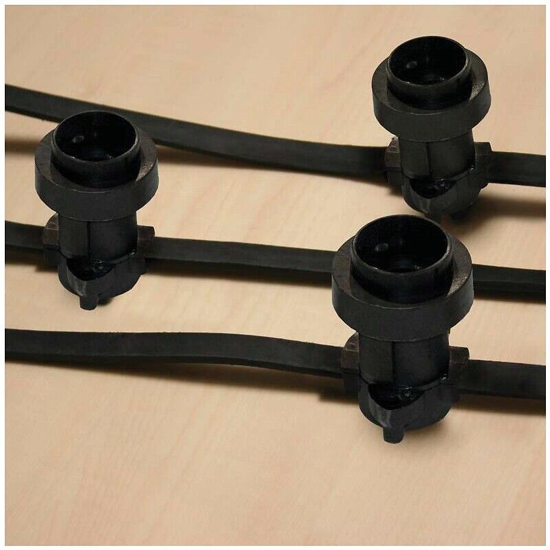 Guirlande B22 à équiper 50 m 140 douilles câble noir 230 v IP44 Festilight