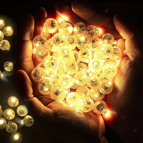 Guirlande Lumineuse Ballon LED, 500 Pcs Mini Ballons LED Ronds Imperméables Mini LED Lumières de Fête Micro Ampoules pour Lanterne en Papier Ballon Lumières Fête d'Anniversaire Décorations de Mariage