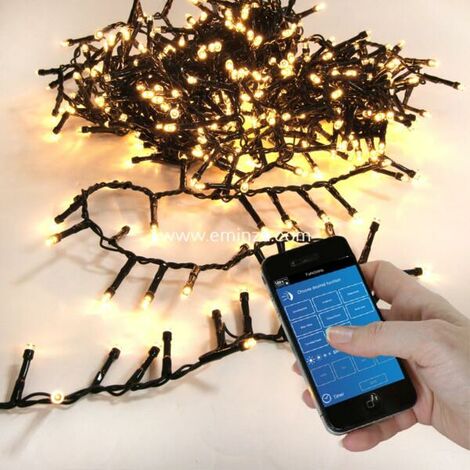 Guirlande lumineuse ,11.6M avec télécommande, réglage de la luminosité, guirlande  lumineuse d'extérieur étanche pour jardin, terrasse, arbres.