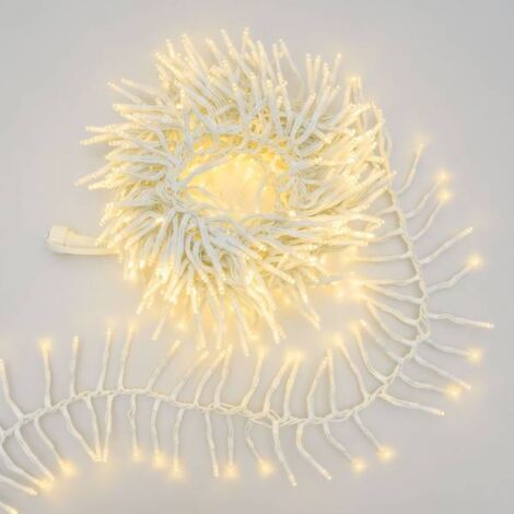 Guirlande lumineuse Boa D12cm 5M 500 miniLED blanc chaud extensible 31V câble blanc IP44 SMART Connect  Lotti