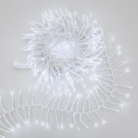 Guirlande lumineuse Boa D12cm 5M 500 miniLED blanc froid extensible 31V câble blanc IP44 SMART Connect  Lotti