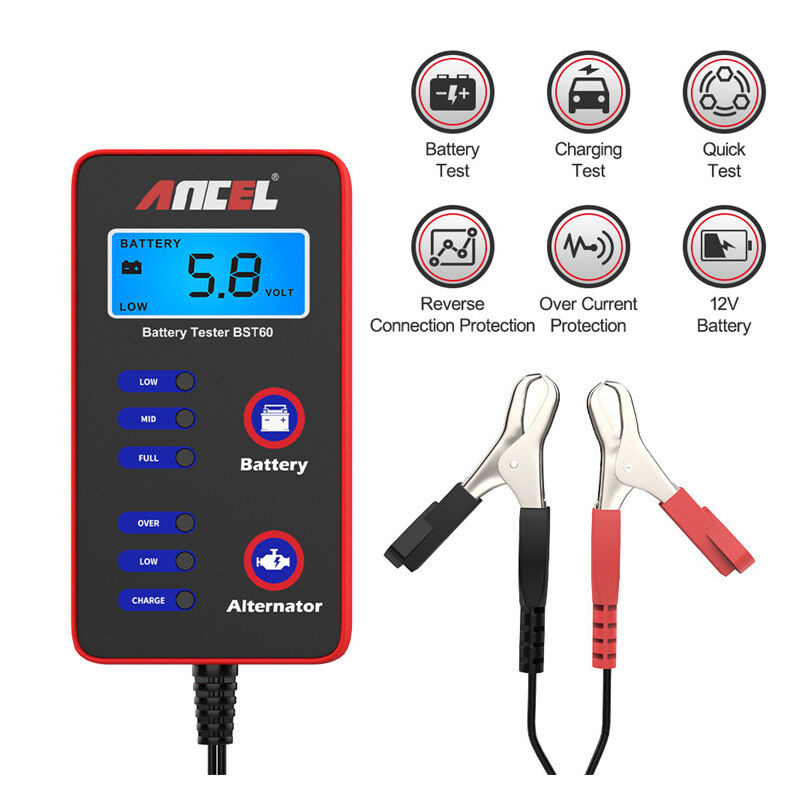 Testeur de batterie de voiture BST60, analyseur de batterie de voiture 12V, outil de test de batterie de voiture