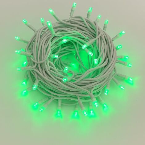 Guirlande lumineuse Crylight-Ettroit se'rie 300 LED verte Guirlande lumineuse de Noel de 30 me'tres avec flash de glace pour exte'rieur IP44 extensible professionnel et certifie' Verde 30 metri - 300