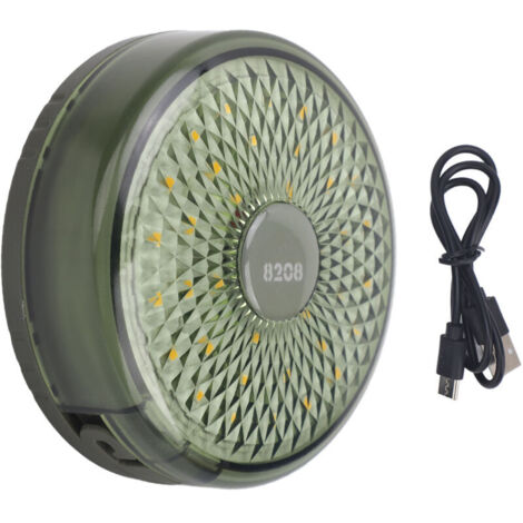 Guirlande lumineuse de camping d'extérieur, rechargeable, chargement USB, protection IPX4 résistante à l'eau pour tente, vert,