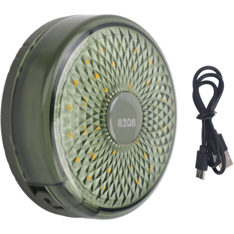 Guirlande lumineuse de camping d'extérieur, rechargeable, chargement USB, protection IPX4 résistante à l'eau pour tente, vert,DUBUNS
