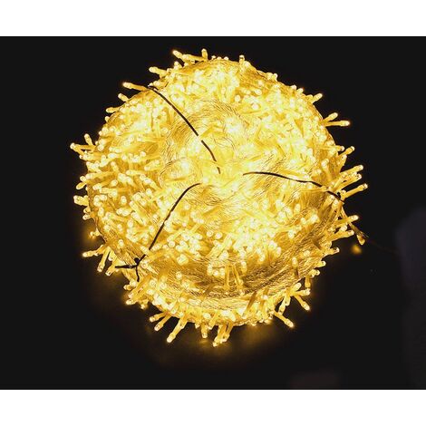 Guirlande Lumineuse de Noël, 100m 1000 LED Fairy Lights 8 Modes d'Eclairage, Étanche IP56 pour Intérieur Extérieur Fenêtre Noël Mariage Anniversaire Maison Chambre Jardin Patio [Classe énergétique A++] Blanc chaud