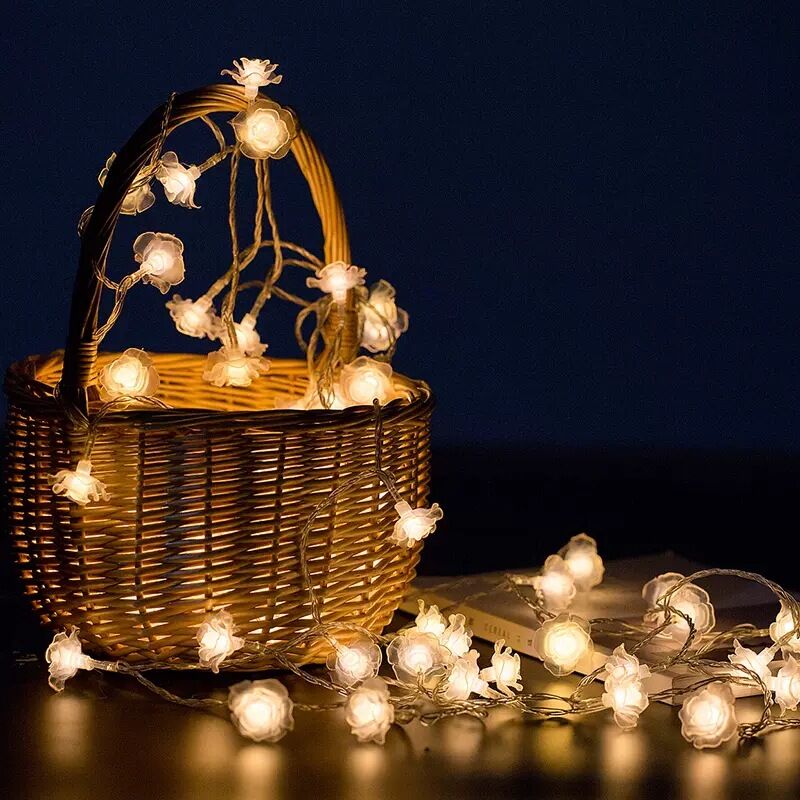 Guirlande lumineuse de Noël à LED 40 pièces, guirlande lumineuse de 6 m, rideaux de pommes de pin, lumières de Noël intérieures et extérieures,